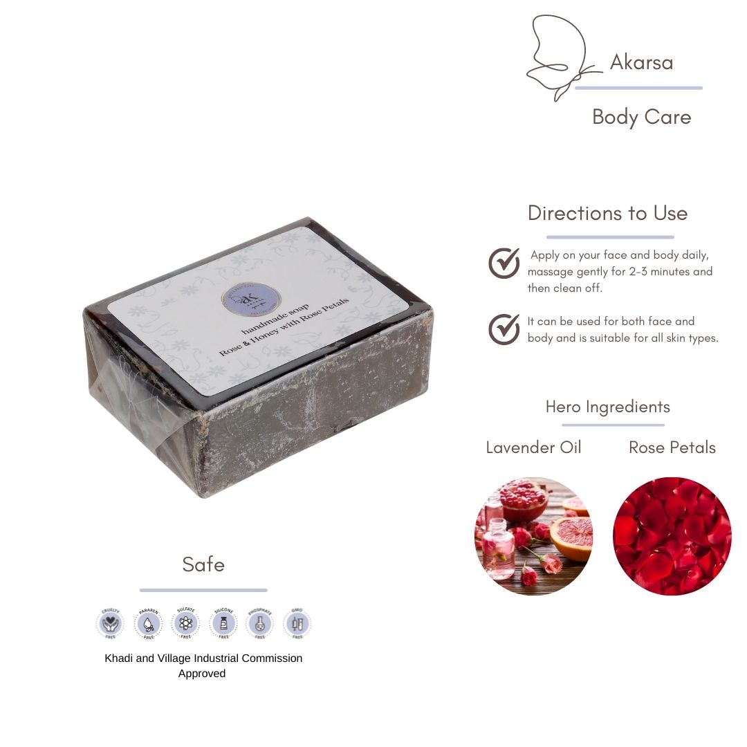 Rose & Honey with Rose Petals Handmade Soap