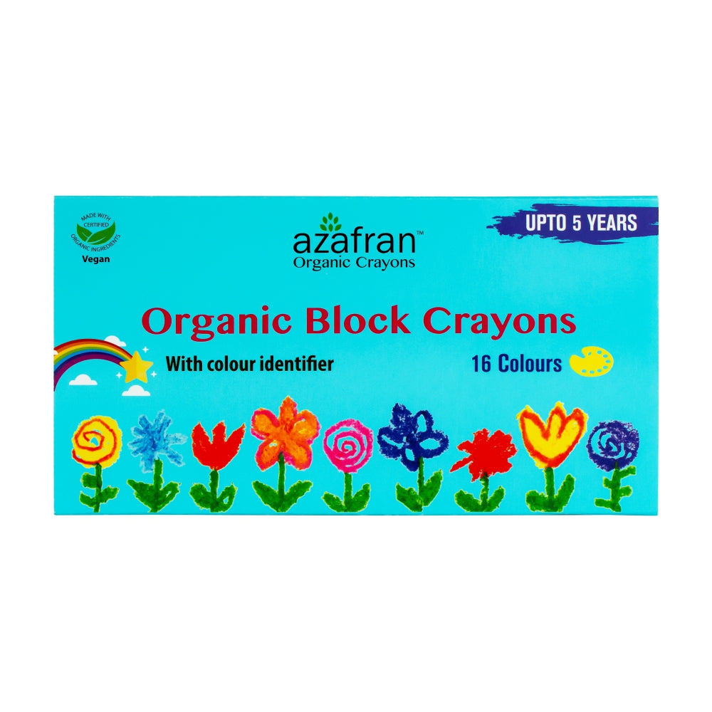 Organic Block Crayons, Standard Size, 16 Colors -1Nos.