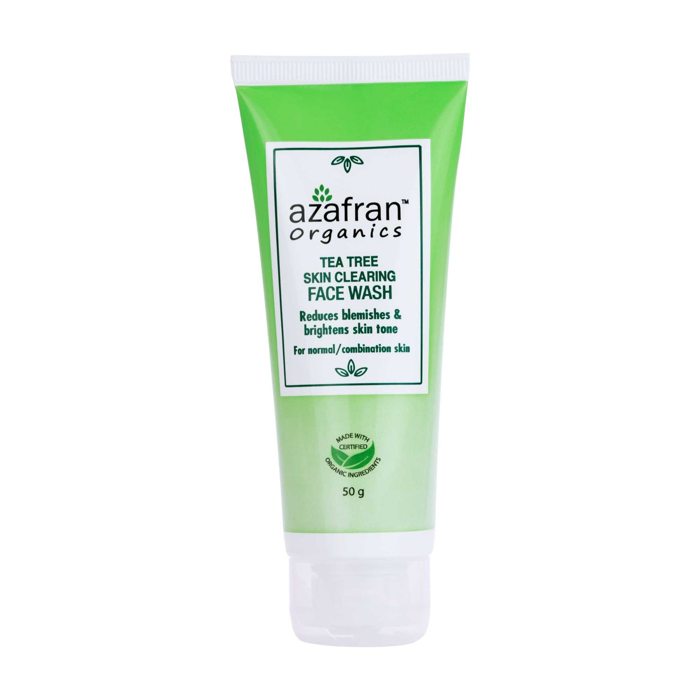 Organic Tea Tree Skin Clearing Face Wash 50GM