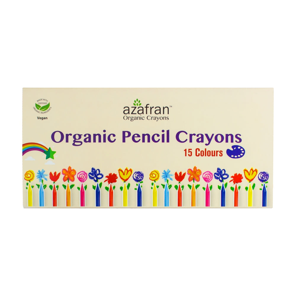 Organic Pencil Crayons, 15 colors -1Nos.