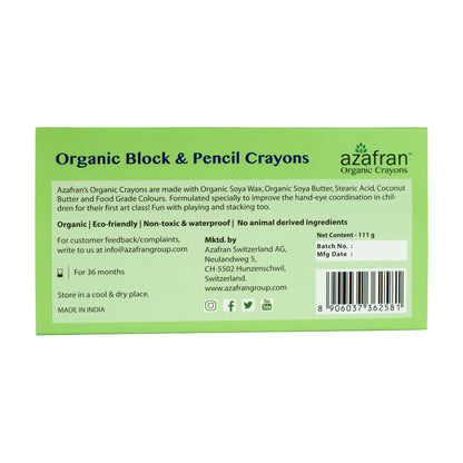 Organic Crayon Combo, 8 Standard Blocks & 6 Pencils -1Nos.