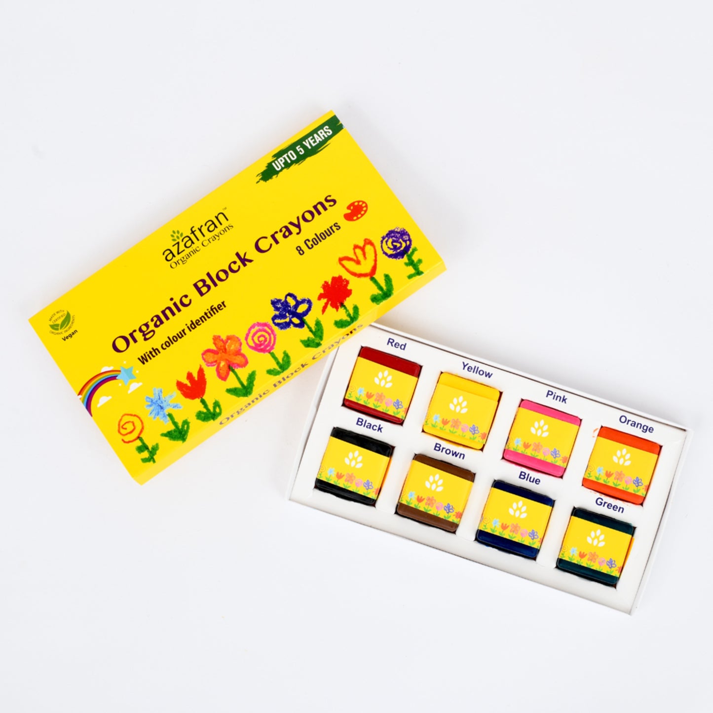 Organic Jumbo Sized Block Crayons, 8 Colors -1Nos.