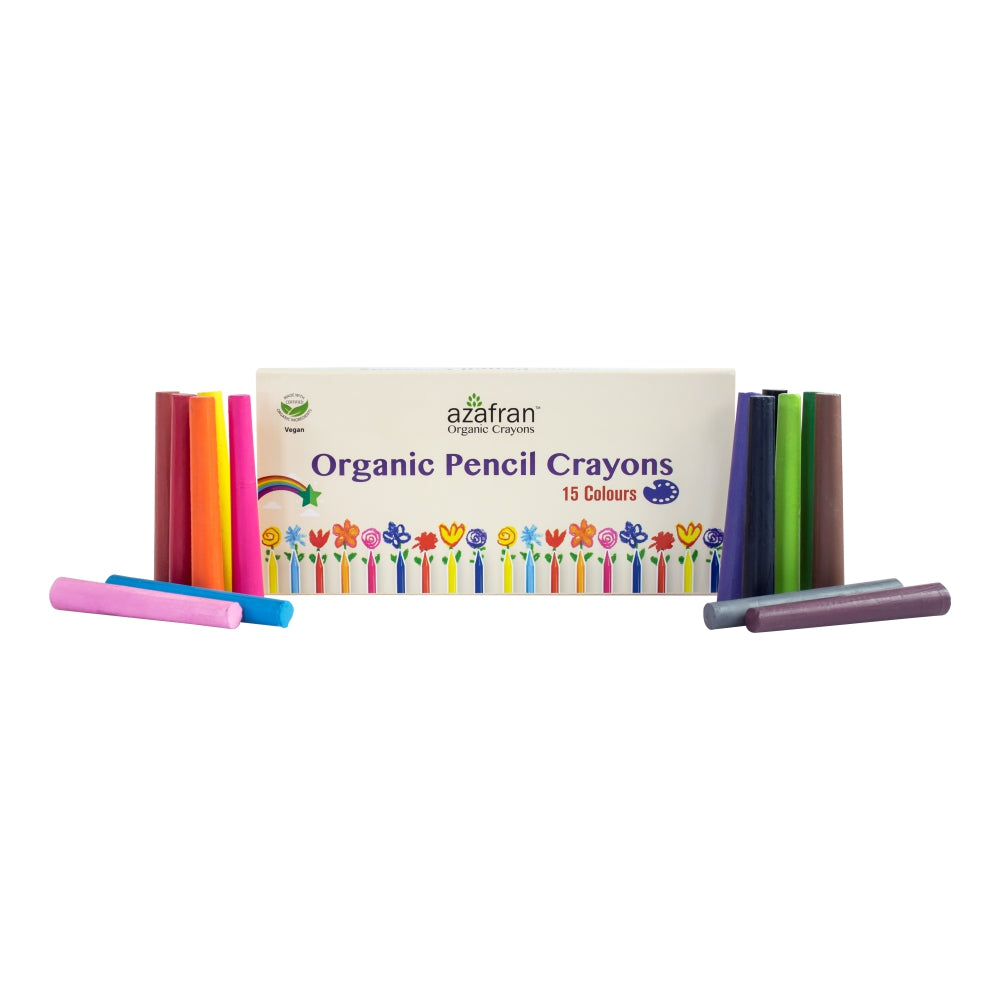 Organic Pencil Crayons, 15 colors -1Nos.