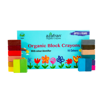 Organic Block Crayons, Standard Size, 16 Colors -1Nos.