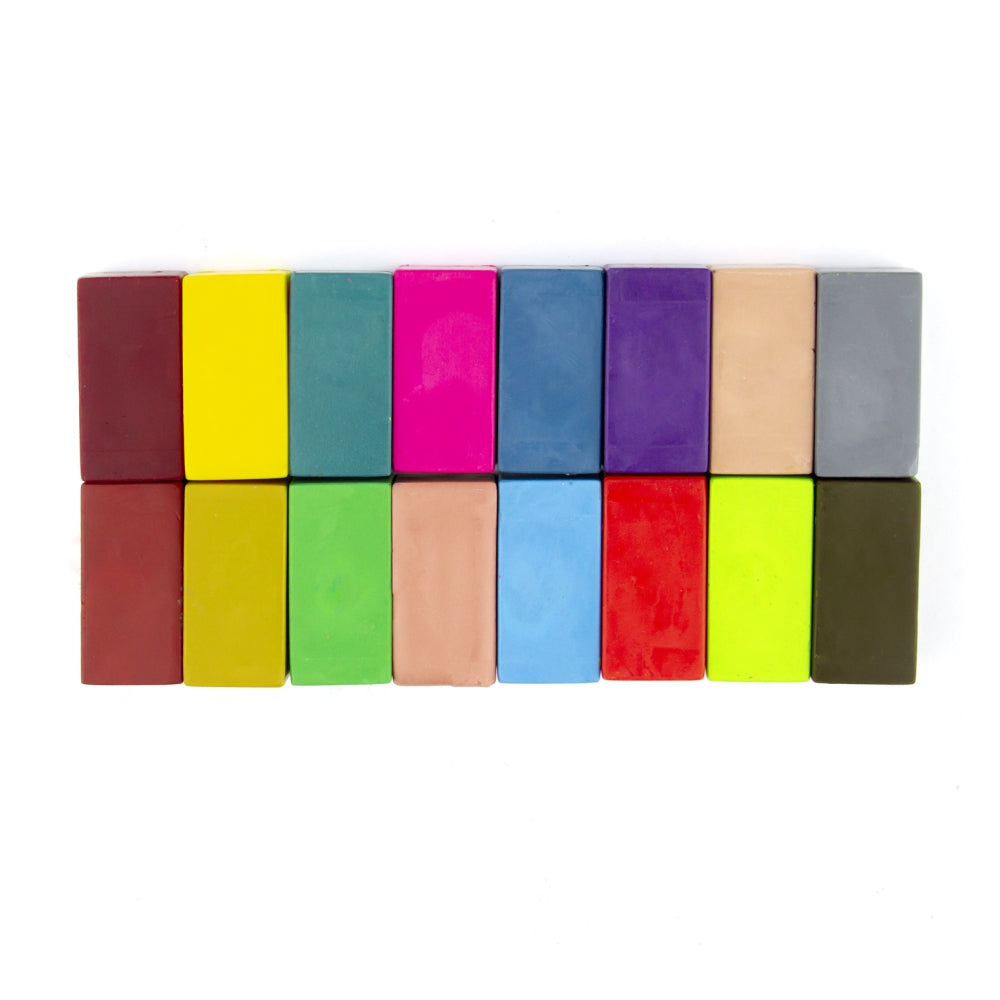 Organic Block Crayons, Standard Size, 16 Colors -1Nos.