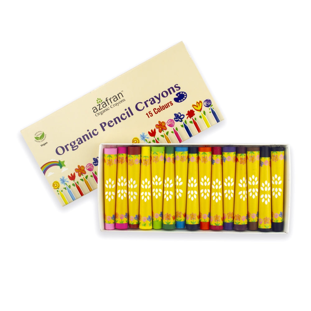 Organic Pencil Crayons, 15 colors -1Nos.