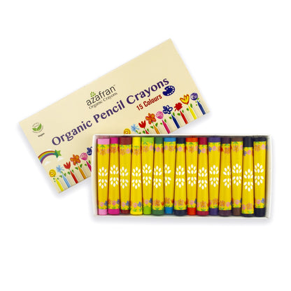 Organic Pencil Crayons, 15 colors -1Nos.