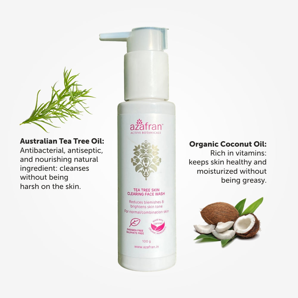 Organic Tea Tree Skin Clearing Face Wash 100GM