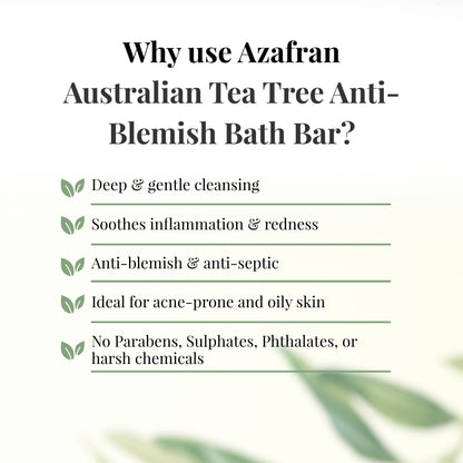 Organic Australian Tea Tree Anti-Blemish Bath Bar -100gm