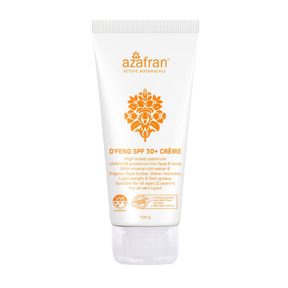 D'fend SPF 30 Non-toxic plant-based sunscreen 100GM